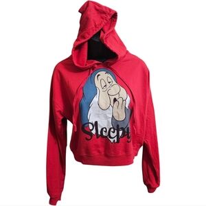 Disney SM Seven Dwarves Red "Sleepy" Dwarf Red Cropped Hoodie